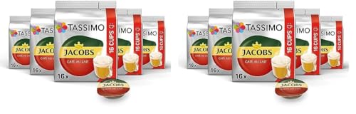 Tassimo Kapseln Jacobs Café au Lait, 80 Kaffeekapseln, 10er Pack, 5 x 16 Getränke von Tassimo