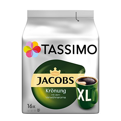 Tassimo Kapseln Jacobs Krönung XL, 16 Kaffeekapseln für 16 Getränke von Tassimo