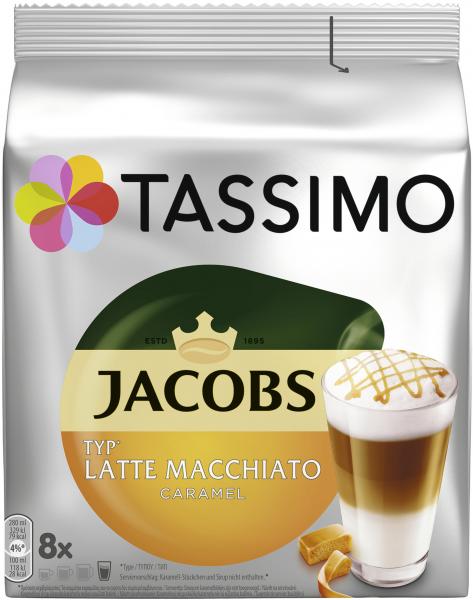 Tassimo Kapseln Jacobs Typ Latte Macchiato Caramel, 8 Kaffeekapseln von Tassimo