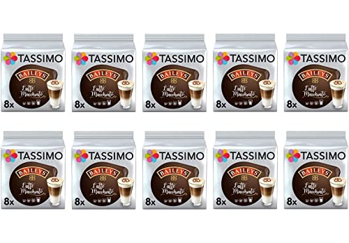 Tassimo Latte Machiatto Baileys Kaffeepads - 10 Packungen (80 Getränke) von Tassimo