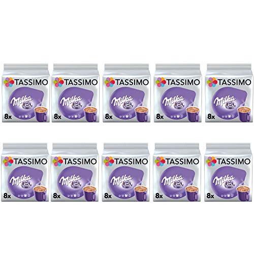 Tassimo Milka Hot Chocolate Pods - 10 Packungen (80 Getränke) von Tassimo