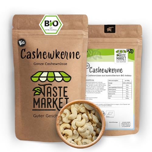 200 g BIO Cashewkerne |kontrolliert biologischen Anbau | Naturprodukt | TASTE MARKET von TASTE MARKET Guter Geschmack