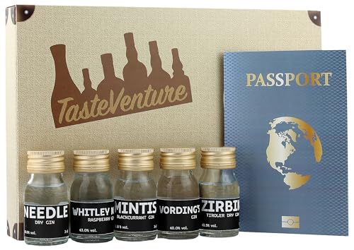 World of Gin Tasting Geschenkset 5x30ml- Tasty Gin Trip 41,3% - Tasteventure von Tasteventure