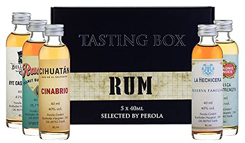 Perola Rum Tasting Box | Finde deinen neuen Liebling | Entdecke aufregende Vielfalt der Rum Welt | (5 x 40ml) von Tasting Box