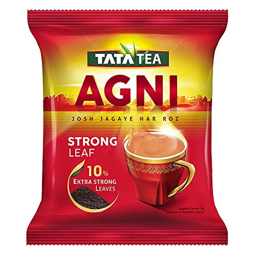 Tata Tea Agni Starker Chai mit 10 % extra starken Blättern, schwarzer Tee, 250 g von Tata