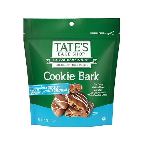 Tate's Bake Shop Cookie Bark, Schokoladenkekse mit Milchschokolade mit weißer Schokolade, 142 ml von Tate's Bake Shop