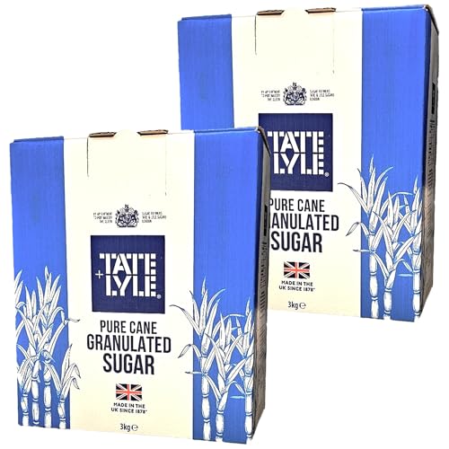 Tate & Lyle's Fairtrade Zuckertrommel mit Griff, 3 kg, 2 Stück von Tate & Lyle