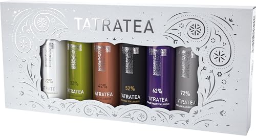 TATRATEA Mini Geschenkset 6 x 0,04l mit verschiedenen% vol. Alc. (1 Pack) mit den Sorten: Outlaw 72, Forest Fruit 62, Original 52, Peach 42, Citrus 32, Coconut 22 (6 x 0.04l) von Tatratea