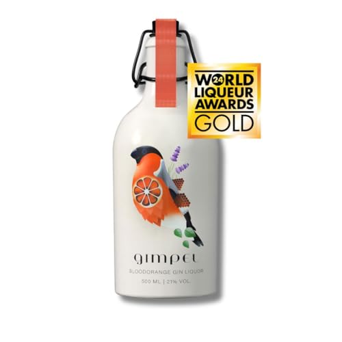 GIMPEL Bloodorange Liquor | Bio Gin Likör | 0,5L Steinflasche (0.5 l) von Taube Bavarian Dry Gin