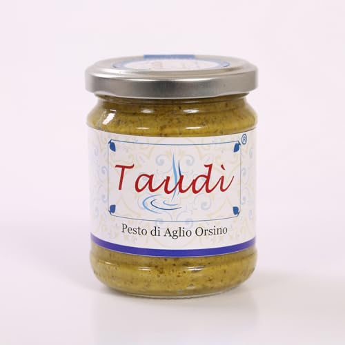 Bärlauch-Pesto – Authentische, 100% natürliche sizilianische Delikatesse – Taudì-Konserven im Glas 170g von Taudì