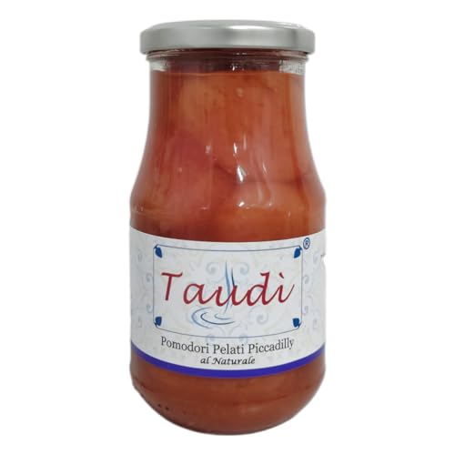 Geschälte Piccadilly-Tomaten – Intensiver Geschmack und Vielseitigkeit in jedem Gericht – 400-g-Packung von Taudì