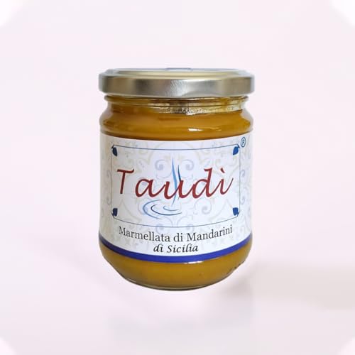 Handwerklich hergestellte sizilianische Mandarinenmarmelade – reine Frucht 72%, ohne Zusatzstoffe Taudì-Konserven 500 g von Taudì