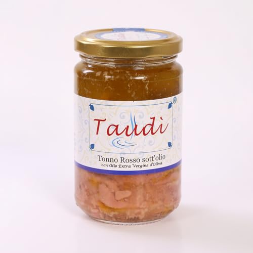 Roter Thunfisch in Premium-Olivenöl – Intensiver und frischer Geschmack für Ihr Gericht – Taudì Glass Preserves Sicilian Artisan Preserves 290 g von Taudì