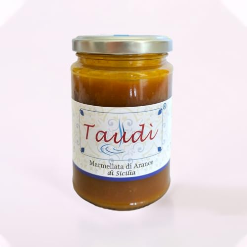 Sizilianische Orangenmarmelade – Authentischer und natürlicher Geschmack, 71% handwerklich hergestellte Taudi-Fruchtkonserven 300 g von Taudì