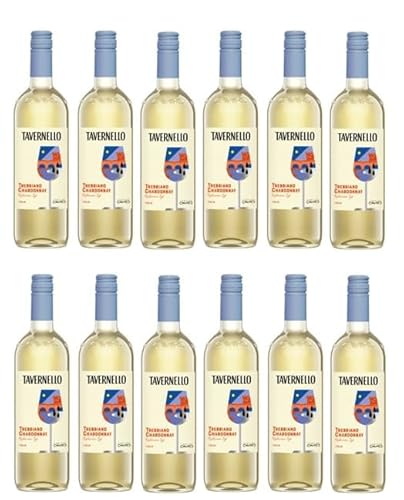 12x 0,75l - 2022er - Tavernello - Trebbiano & Chardonnay - Rubicone I.G.P. - Emilia-Romagna - Italien - Weißwein halbtrocken von Tavernello