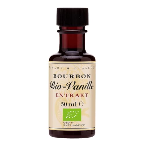 T&C - Bio Vanilla Extract | Vanille Extrakt aus reinen Madagaskar BIO-Vanilleschoten. Flüssiger Vanilleextrakt ideal zum Verfeinern von Pudding, Torten, Dessert, Eis uvm. | Inhalt: 50ml von Taylor & Colledge