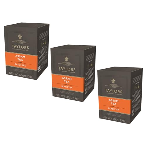 Taylors® | Assam Nero Tee | Schwarzer Tee Forte & Maltato | Nero Indiano Assam Tee - 3 x 20 Bustines (150 Gr) | Bustine Tea Nero Inkartierte Single von Taylors