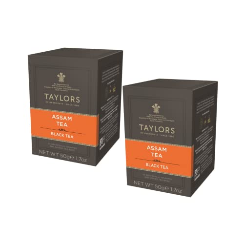 Taylors® | Assam Nero Tee | Schwarzer Tee Forte & Maltato | Nero Indiano Assam Tee - 40 Bustines (100 Gr) | Bustine Tea Nero Inkartierte Single von Taylors