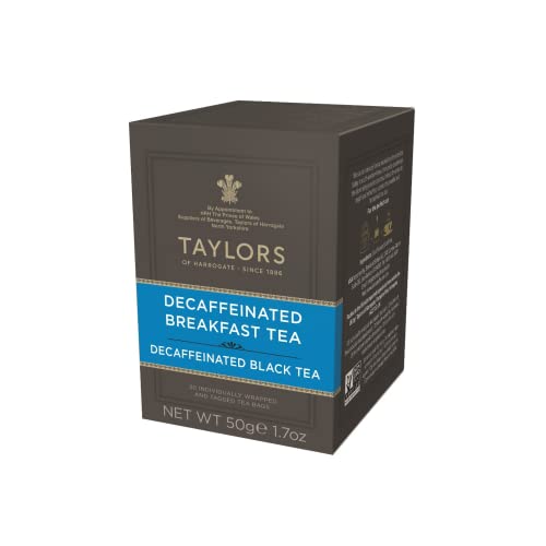 Taylors® | Entkoffeinierter Schwarztee aus einer einzigen Herkunft | Brillant und erfrischend entkoffeiniert | Entkoffeinierter Tee aus Kenia – 20 Beutel (50 g) von Taylors