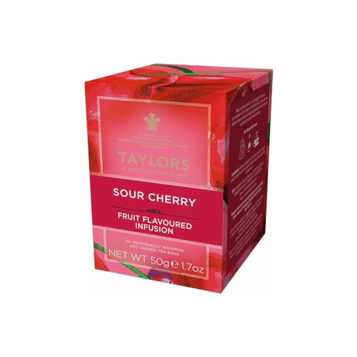 Taylors® | Kirsch-Hibiskus-Hagebutten-Aufguss – 20 Filter (50 g) | Fruchtiger Kräutertee ohne Koffein von Taylors