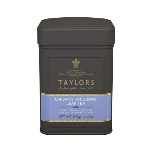 Taylors® | Lapsang Souchong | Geräucherter chinesischer Schwarztee mit losen Blättern | Lapsang Souchong Geräucherte Metalldose - 1 x 125 Gr von Taylors