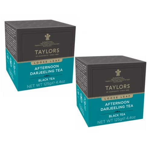 Taylors® | Loser Darjeeling Indischer Schwarztee | Darjeeling Loseblatt – 2 x 125 Gr | Indischer schwarzer Darjeeling-Tee von Taylors