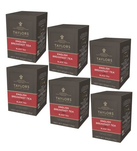 Taylors® | Reichhaltiger und heller englischer Frühstücks-Schwarztee – 6 x 20 Teefilter (300 g) | Ceylon-Schwarztee-Frühstück von Taylors