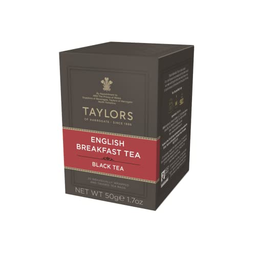 Taylors® | Reichhaltiger und heller englischer Frühstücks-Schwarztee | Englisches Frühstück Frühstück | Ceylon Breakfast Black Tea - 20 Teefilter (50 Gr) von Taylors