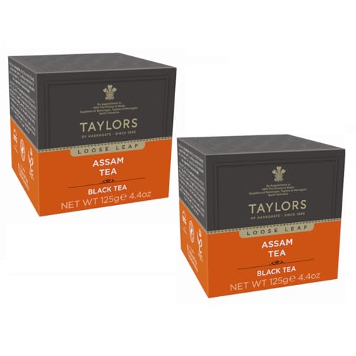 Taylors | Assam Schwarzteeblatt Intensiver Malzgeschmack | Assam-Schwarztee, reichhaltig, erfrischend, entwässernd – 2 Packungen | Assam-Teeblatt nachfüllen von Taylors