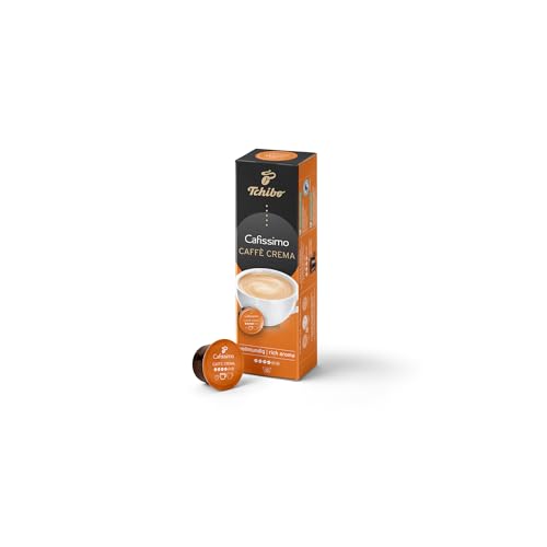 Tchibo Cafissimo Caffè Crema vollmundig Kaffeekapseln, 10 Stück (Kaffee, ausgewogen und vollmundig), nachhaltig & fair gehandelt von Tchibo