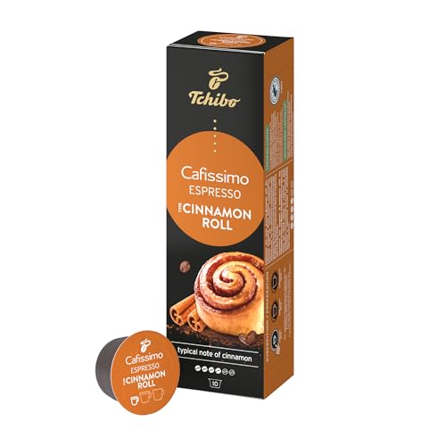 Tchibo Cafissimo Espresso Cinnamon Roll Kaffeekapseln, 10 Stück (Espresso, aromatisch mit natürlichen Geschmack von Zimtschnecke), nachhaltig & fair gehandelt, Limited Edition von Tchibo