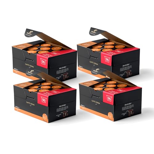 Tchibo Cafissimo Vorratsbox Caffè Crema vollmundig Kaffeekapseln, 384 Stück – 4x 96 Kapseln (Kaffee, ausgewogen und vollmundig), nachhaltig & fair gehandelt von Tchibo