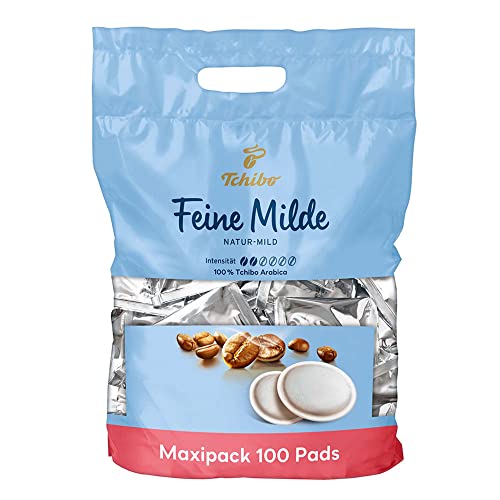 Tchibo Kaffeepads Vorratspack Maxipack, Feine Milde, 100 Stück – 1x 100 Pads (Kaffee, mild mit sanften Röstaromen), nachhaltig, geeignet für Senseo Maschinen von Tchibo