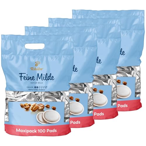 Tchibo Kaffeepads Vorratspack Maxipack, Feine Milde, 400 Stück - 4x 100 Pads (Kaffee, mild mit sanften Röstaromen), nachhaltig, geeignet für Senseo Maschinen von Tchibo