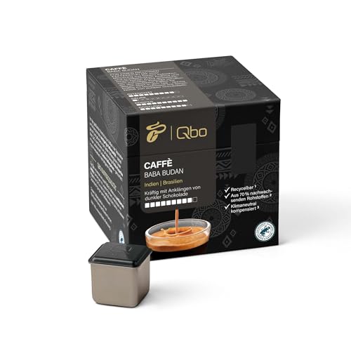 Tchibo Qbo Caffè Baba Budan Premium Kaffeekapseln, 27 Stück (Caffè, Intensität 09/10, kräftig, Noten dunkler Schokolade), nachhaltig, aus 70% nachwachsenden Rohstoffen & klimaneutral kompensiert von Tchibo