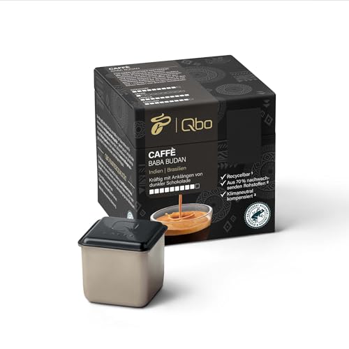 Tchibo Qbo Caffè Baba Budan Premium Kaffeekapseln, 8 Stück (Caffè, Intensität 09/10, kräftig, Noten dunkler Schokolade), nachhaltig, aus 70% nachwachsenden Rohstoffen & klimaneutral kompensiert von Tchibo