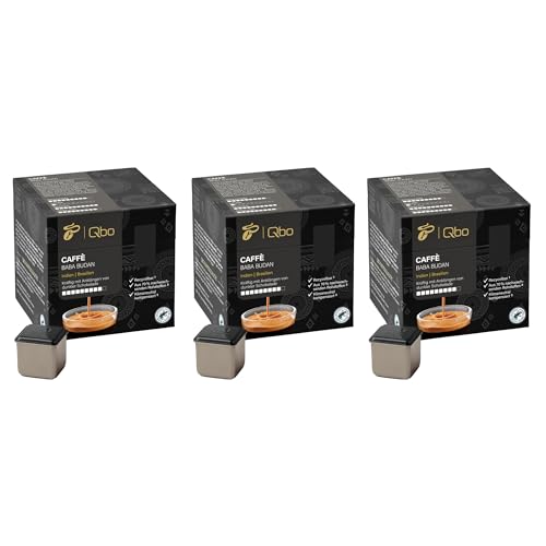 Tchibo Qbo Caffè Baba Budan Premium Kaffeekapseln, 81 Stück - 3x27 Kapseln (Caffè, Intensität 09/10, kräftig, Noten dunkler Schokolade), nachhaltig, aus 70% nachwachsenden Rohstoffen von Tchibo