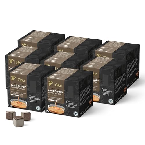 Tchibo Qbo Caffè Grande Espírito São Paulo Premium Kaffeekapseln, 216 Stück – 8x27 Kapseln (Caffè Grande, Intensität 7/10, hocharomatisch), nachhaltig, aus 70% nachwachsenden Rohstoffen von Tchibo