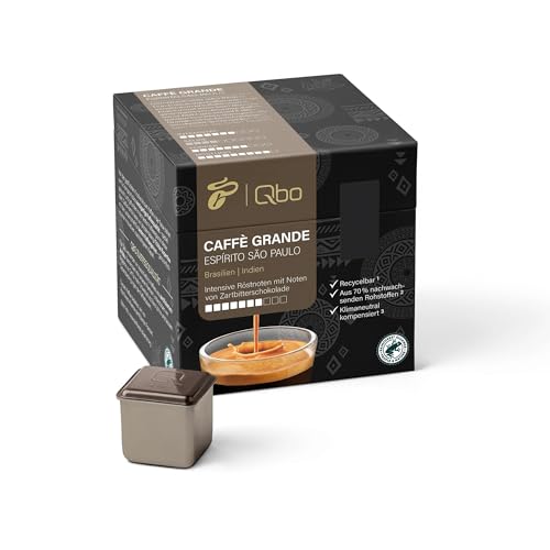 Tchibo Qbo Caffè Grande Espírito São Paulo Premium Kaffeekapseln, 27 Stück (Caffè Grande, Intensität 7/10, hocharomatisch), nachhaltig, aus 70% nachwachsenden Rohstoffen & klimaneutral kompensiert von Tchibo