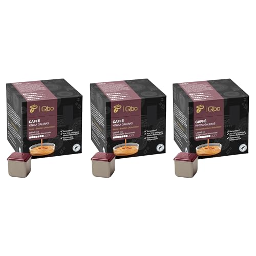 Tchibo Qbo Caffè Kinyaa Galeras Premium Kaffeekapseln, 81 Stück - 3x27 Kapseln (Caffè, Intensität 7/10, lebhaft und beerig), nachhaltig, aus 70% nachwachsenden Rohstoffen & klimaneutral kompensiert von Tchibo