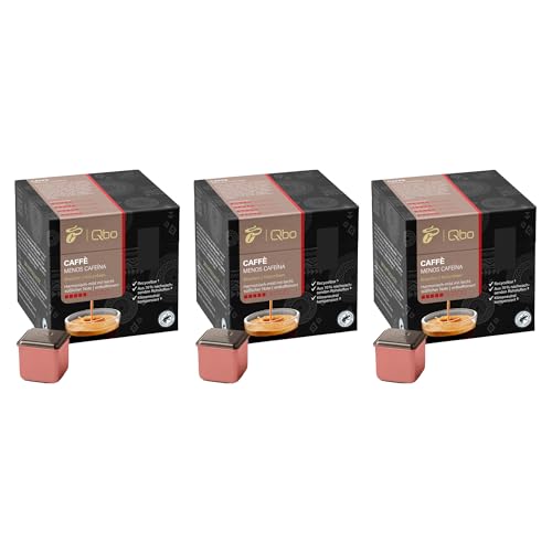 Tchibo Qbo Caffè Menos Cafeína Premium Kaffeekapseln, 81 Stück - 3x27 Kapseln (Caffè, Intensität 5/10, mild und süßlich, entkoffeiniert), nachhaltig, aus 70% nachwachsenden Rohstoffen von Tchibo