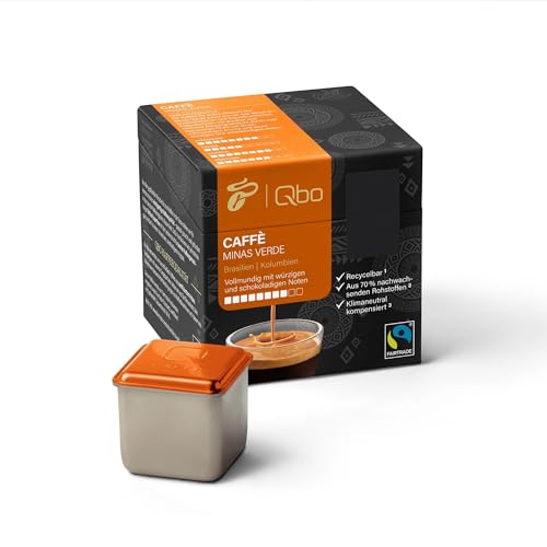 Tchibo Qbo Caffè Minas Verde Premium Kaffeekapseln, 8 Stück (Caffè, Intensität 8/10, vollmundig und würzig), nachhaltig, aus 70% nachwachsenden Rohstoffen & klimaneutral kompensiert von Tchibo