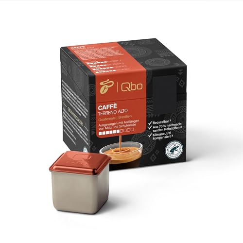 Tchibo Qbo Caffè Terreno Alto Premium Kaffeekapseln, 8 Stück (Caffè, Intensität 6/10, ausgewogen und malzig), nachhaltig, aus 70% nachwachsenden Rohstoffen & klimaneutral kompensiert von Tchibo