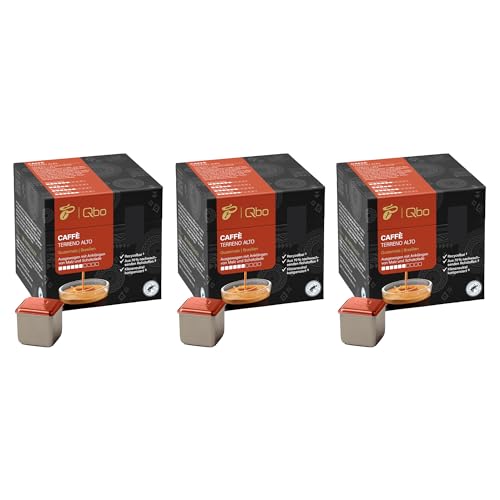 Tchibo Qbo Caffè Terreno Alto Premium Kaffeekapseln, 81 Stück - 3x27 Kapseln (Caffè, Intensität 6/10, ausgewogen und malzig), nachhaltig, aus 70% nachwachsenden Rohstoffen & klimaneutral kompensiert von Tchibo