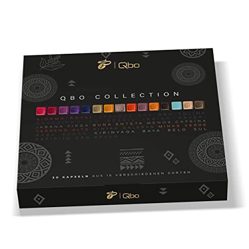 Tchibo Qbo Collection Kaffeekapseln, Kapselkollektion mit 30 einzelnen Kapseln, alle Qbo Kaffeesorten, als Probierbox oder Geschenkebox, nachhaltig & fair gehandelt von Tchibo