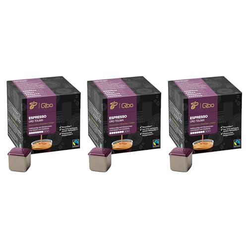 Tchibo Qbo Espresso Oro Tolima Premium Kaffeekapseln, 81-3x27 Kapseln Stück (Espresso, Intensität 7/10, vollmundig mit Röstaromen), nachhaltig, aus 70% nachwachsenden Rohstoffen von Tchibo