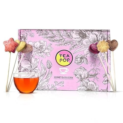 Tea-Pop - Tee-Geschenkbox - Kräutertee-Geschenkset mit 6 magischen Geschmacksrichtungen, 18 Sticks - Lieblings-Tee-Auswahl - Kristallisierte Gourmet-Tees von Tea Pop