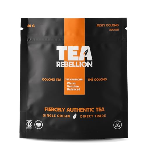 Tea Rebellion | Premium Handpicked Misty Oolong Tea | Fair Trade, UTZ+ & Rainforest Certified | Warm, Genuine & Balanced | Malawi Sourced | 40G Loose Leaf Tea von Tea Rebellion