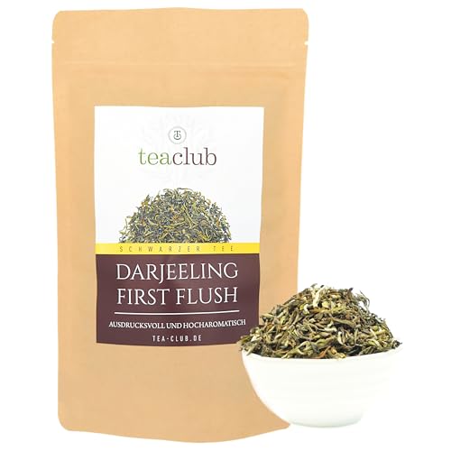 Darjeeling First Flush Flugtee 2021 Schwarzer Tee 50g, Darjeeling Tee FTGFOP1 Premium Qualität, Schwarztee TeaClub von TeaClub