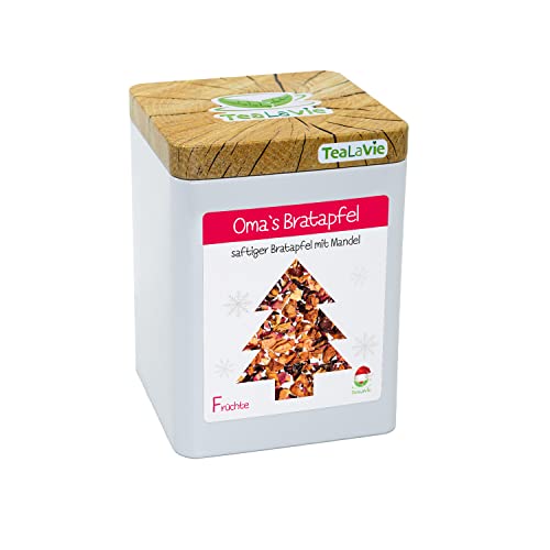 TEALAVIE - Wintertee - Oma's Bratapfel | saftiger Apfel mit Mandel und Zimt | 100g Dose loser Früchte Tee von TeaLaVie